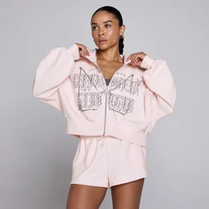 Sudadera con capucha y cremallera Lift Graphic Lifestyle para mujer de MP - Rosa bebé - Size XL