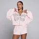 Sudadera con capucha y cremallera Lift Graphic Lifestyle para mujer de MP - Rosa bebé