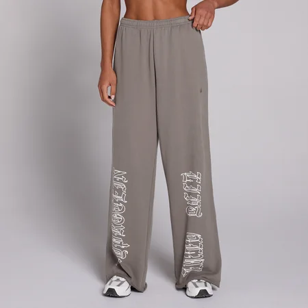 Pantalón de chándal recto Lift Graphic Lifestyle para mujer de MP - Dark Truffle