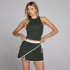 Camiseta de tirantes de cuello alto Tempo para mujer de MP - Negro lavado