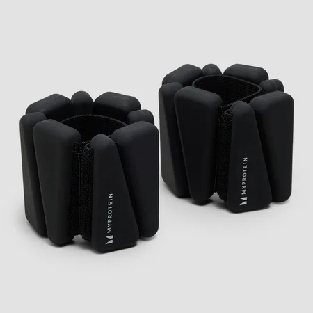 Pesas de tobillo/muñeca de silicona en bolsa de Myprotein (2 lbs) - Negro