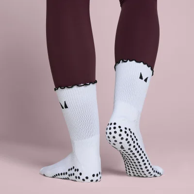 Calcetines de pilates con volante de MP (paquete de 2 pares) - Negro/blanco - UK 6-8 Imagen 7