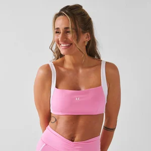 Sujetador deportivo con espalda de tiras cruzadas con contraste MP Women's X Tatiana - Rosa caramelo - Size XS