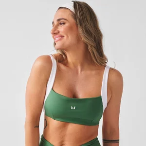 Sujetador deportivo de contraste con espalda cruzada Mujer X Tatiana de MP - Verde palma - Size XS