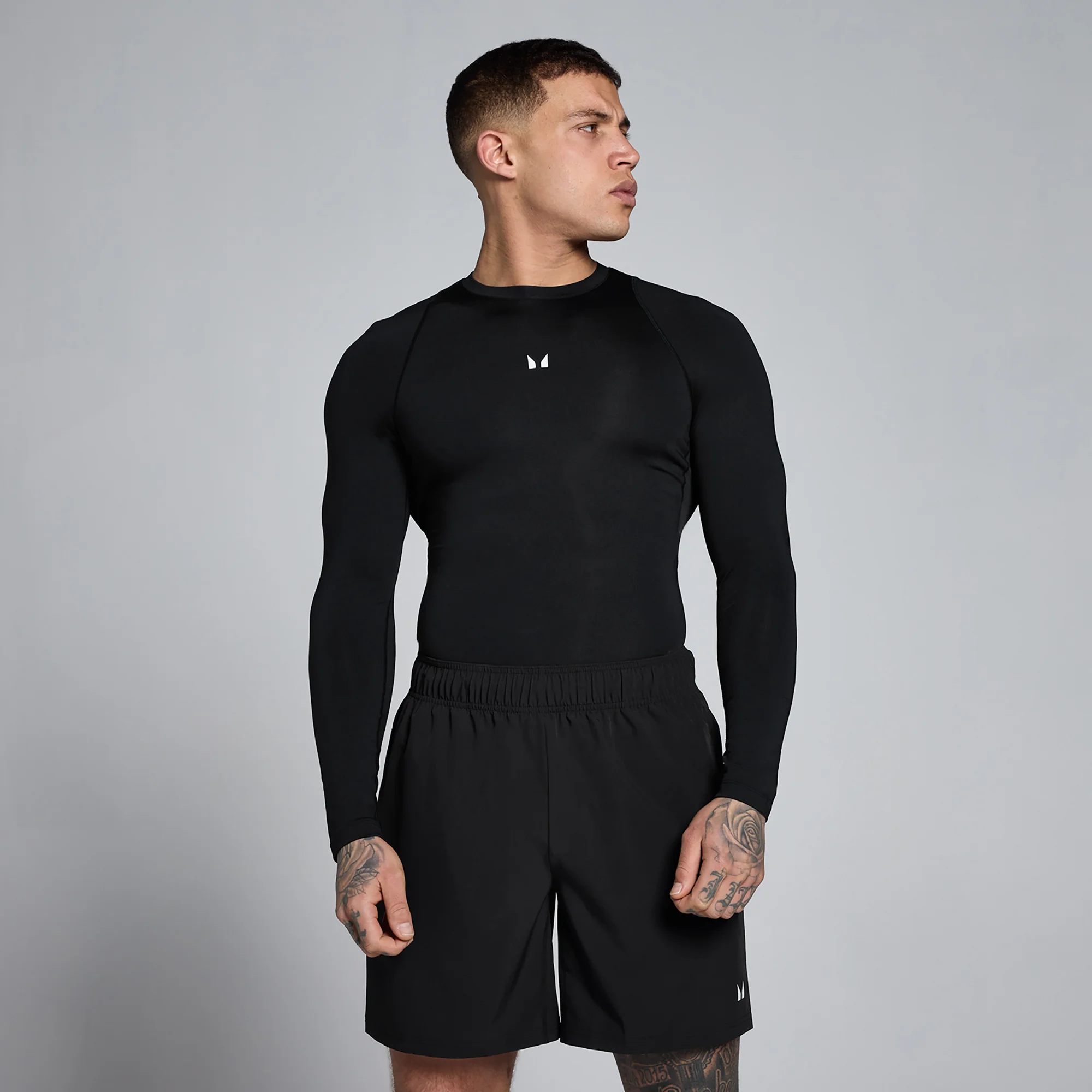 Capa base de manga larga Training para hombre de MP - Negro - M Imagen 1