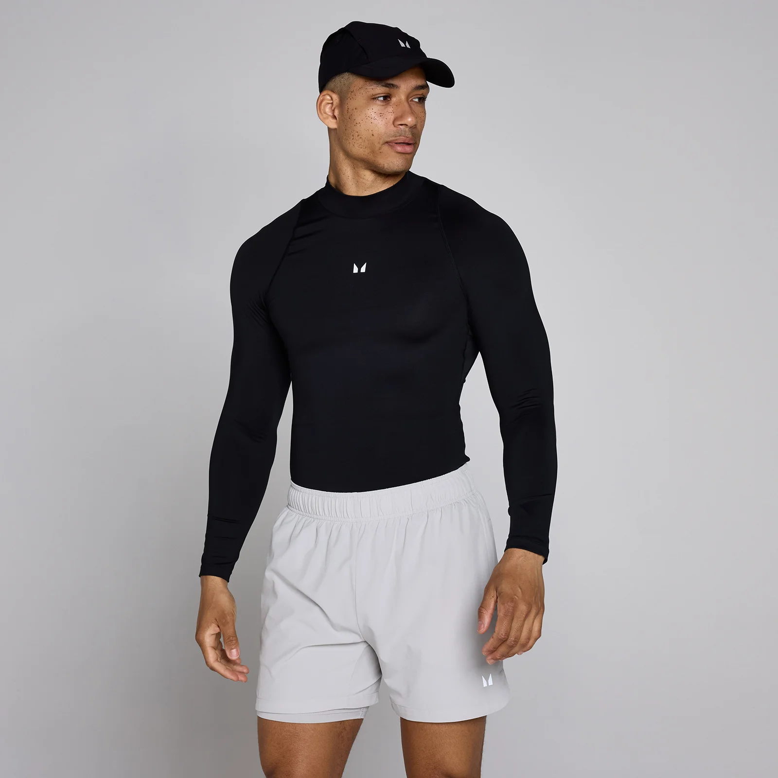 Capa base de cuello alto y manga larga Training para hombre de MP - Negro - XS Imagen 1