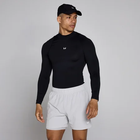 Capa base de cuello alto y manga larga Training para hombre de MP - Negro
