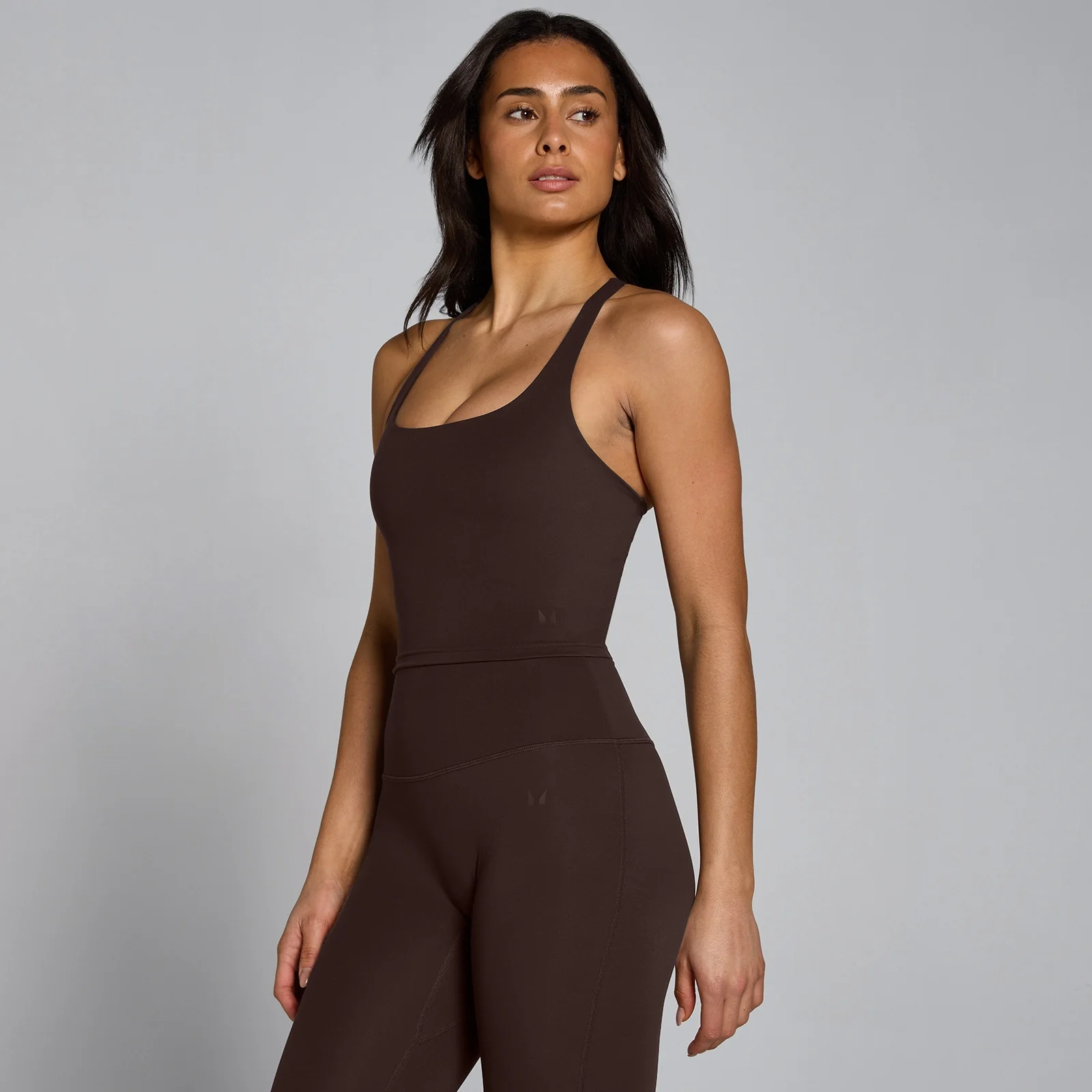 Camiseta de tirantes de espalda cruzada Tempo para mujer de MP - Cacao - L Imagen 1