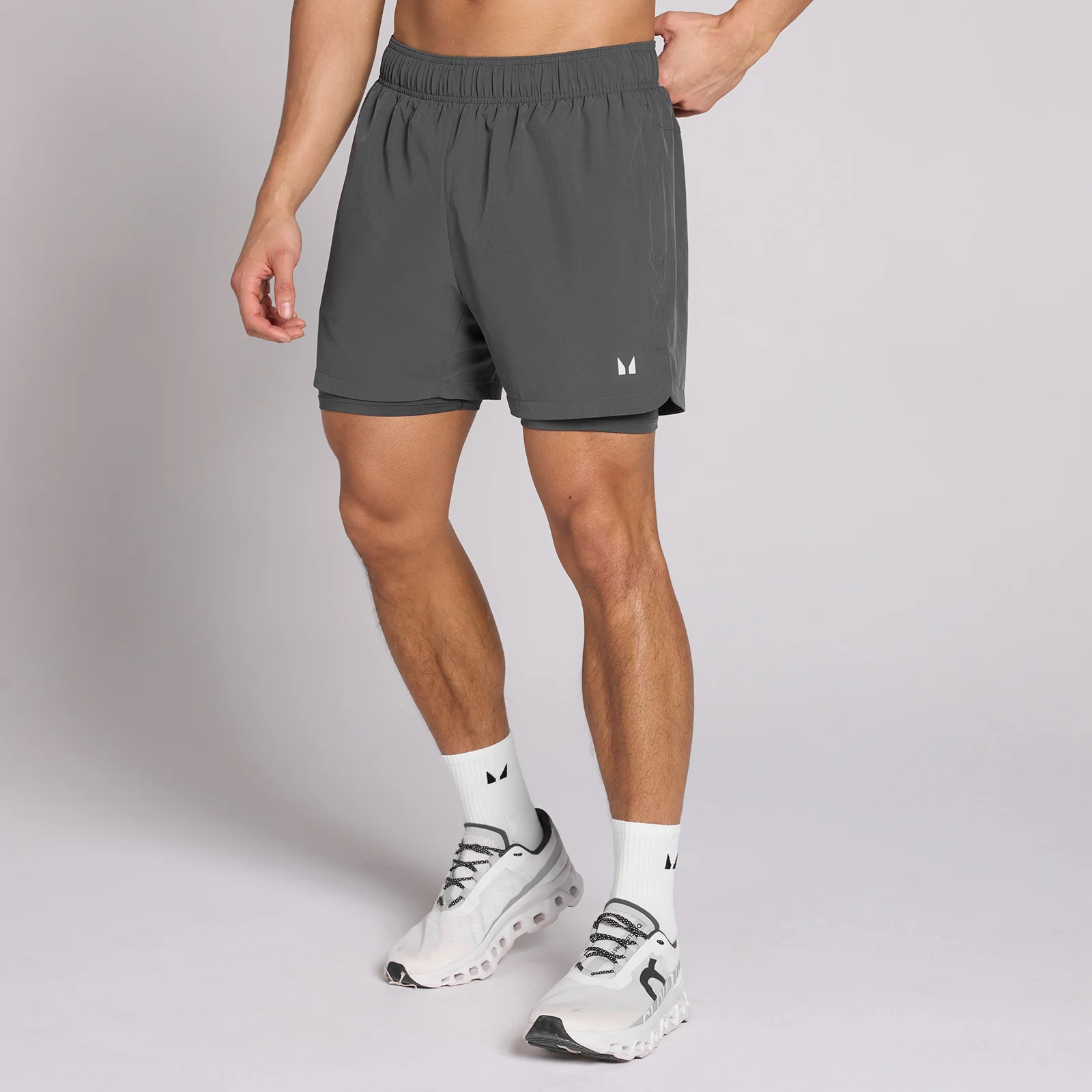 MP Men's 5" 2-in-1 Training Shorts - Dark Grey - M Imagen 1