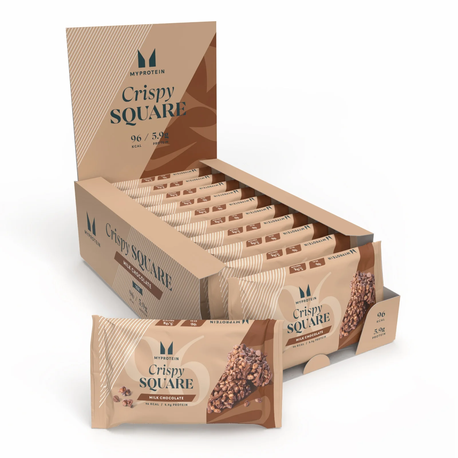 Barrita Crispy Square - 10Barritas - Chocolate Imagen 1