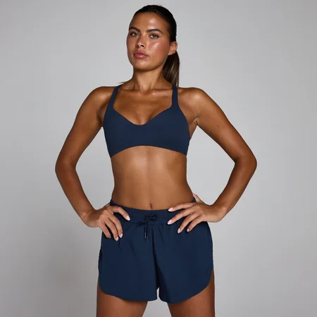 Sujetador deportivo Tempo Twist Back para mujer de MP - Azul medianoche