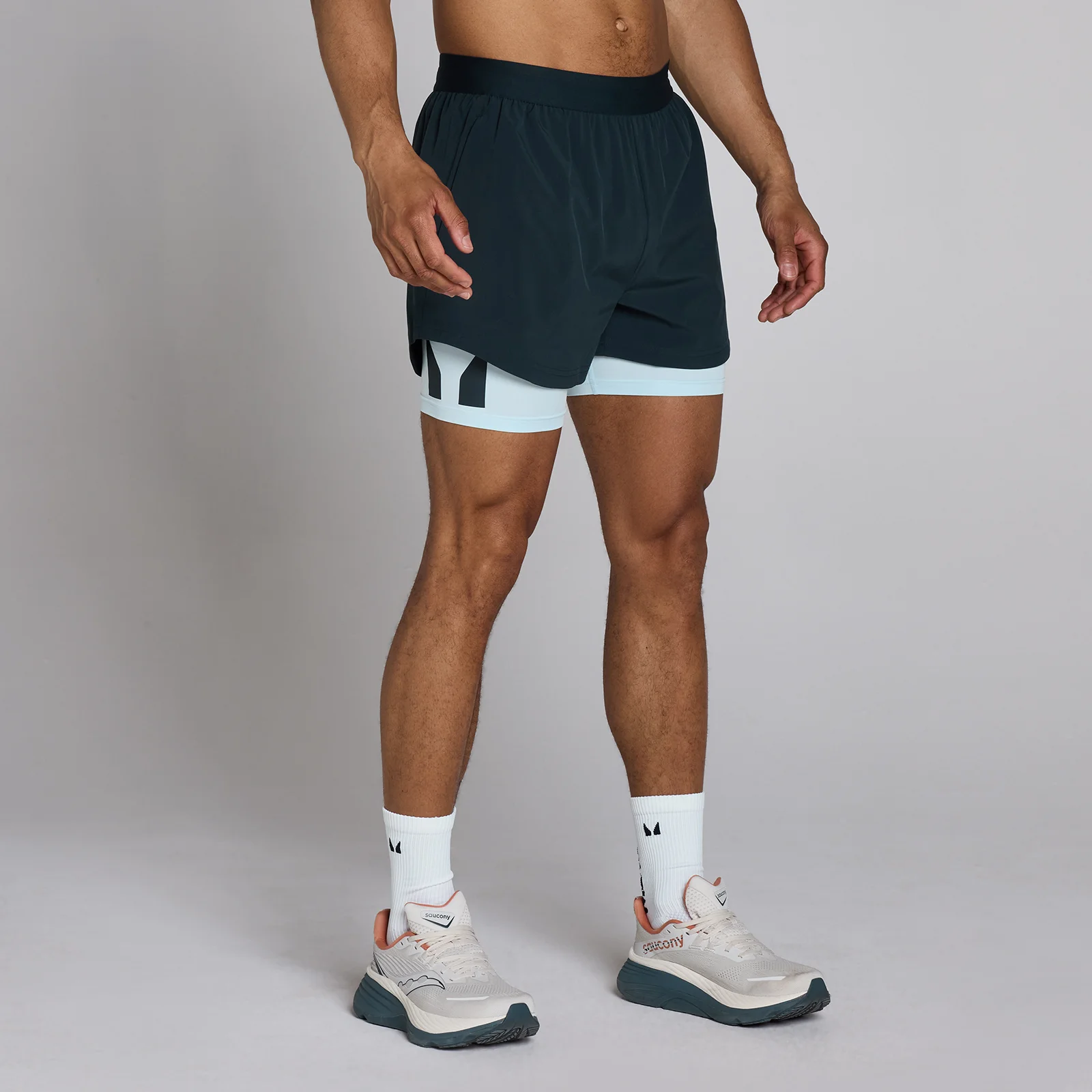 Short 2 en 1 Hybrid de 5" para hombre de MP - Azul desteñido - XS Imagen 1