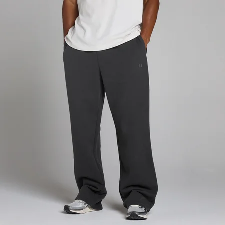 Pantalón de chándal de pernera recta oversize de felpa francesa para hombre de MP - Negro lavado