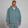 Sudadera con capucha oversize con cremallera bidireccional - Azul futuro
