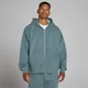 Sudadera con capucha oversize con cremallera bidireccional - Azul futuro
