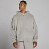 Sudadera con capucha oversize de cremallera doble - Gris tiza