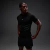 Camiseta sin costuras Muscle Fit Hero para hombre de MP - Negro lavado/Verde alfa
