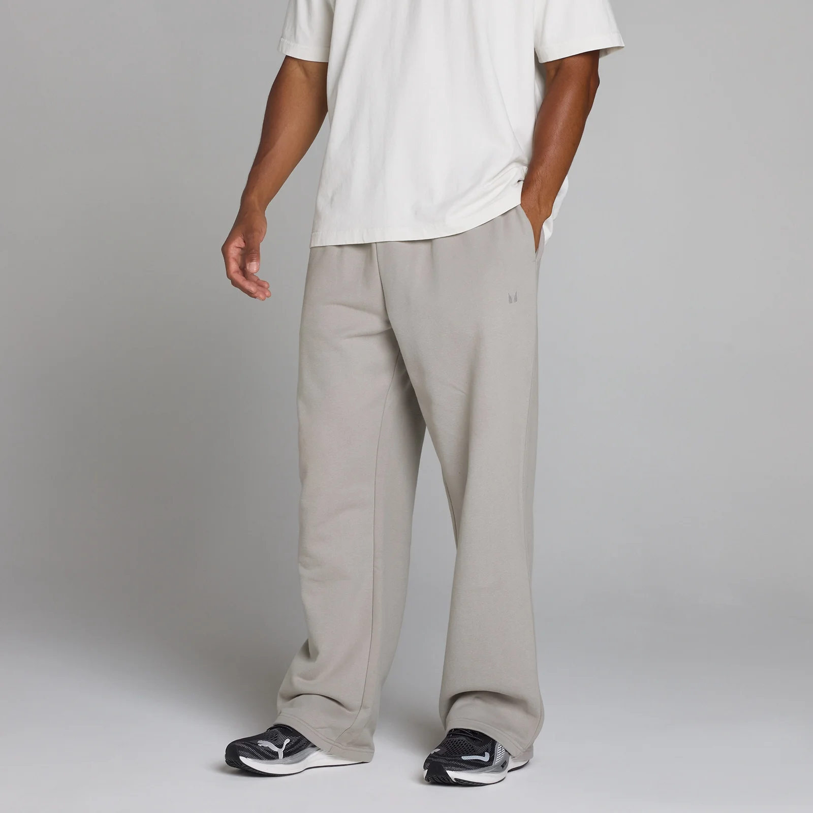 Pantalón de chándal oversize de pierna recta - Gris tiza - L Imagen 1