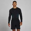 Camiseta de manga larga sin costuras Lift Muscle Fit - Negro lavado/Azul power