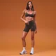 Sujetador deportivo Tempo Seamless Ruched Front para mujer de MP - Chocolate