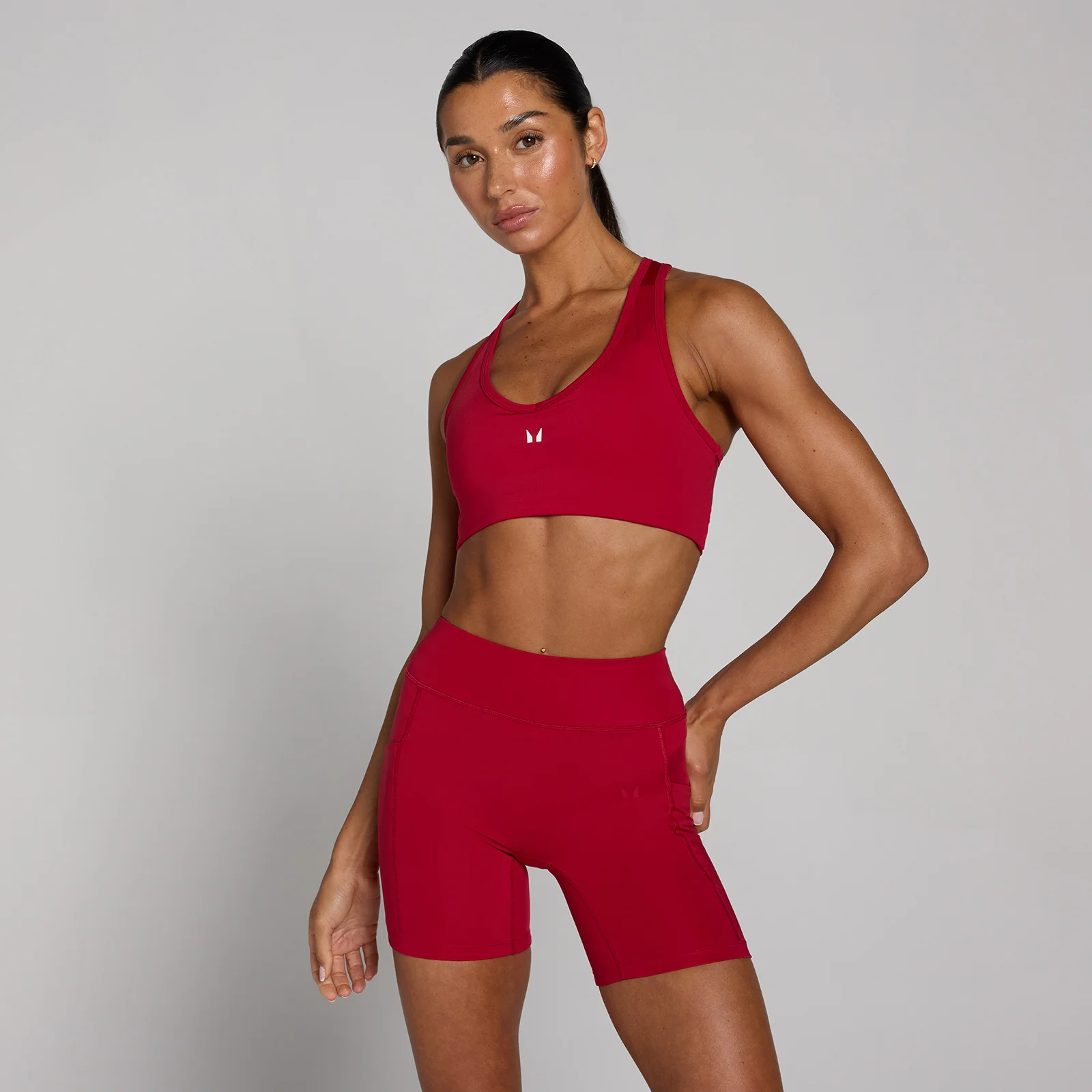Sujetador deportivo con espalda de nadador Training para mujer de MP - Rojo intenso - S Imagen 1