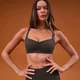 Sujetador deportivo Tempo fruncido minimalista para mujer de MP - Chocolate