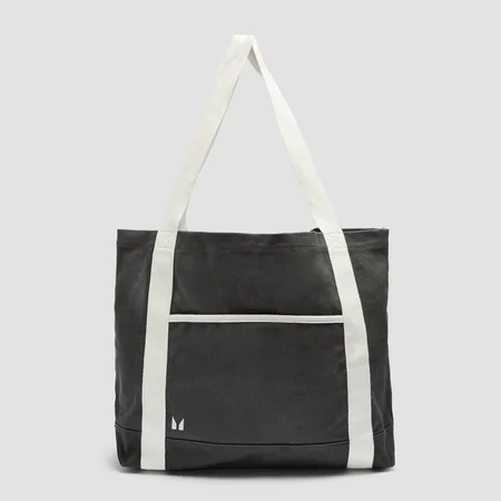 Bolsa tote de lona con contraste de MP - Gris noche