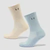 Calcetines reflectantes para correr de MP (paquete de 2 pares) - Mantequilla/Azul bebé