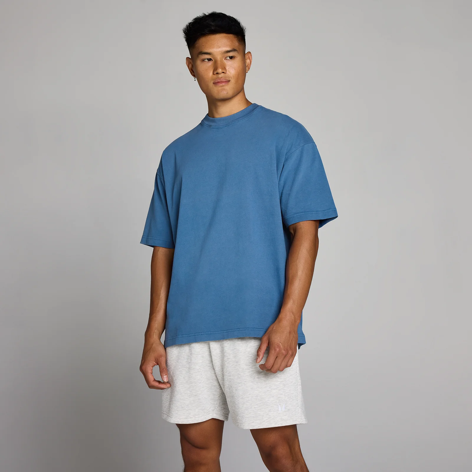 Camiseta oversize de algodón lavado para hombre de MP - Azul track - XS Imagen 1