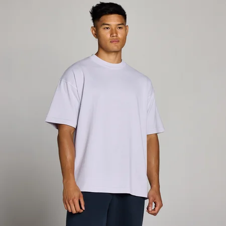 Camiseta oversize de algodón lavado para hombre de MP - Gris lila