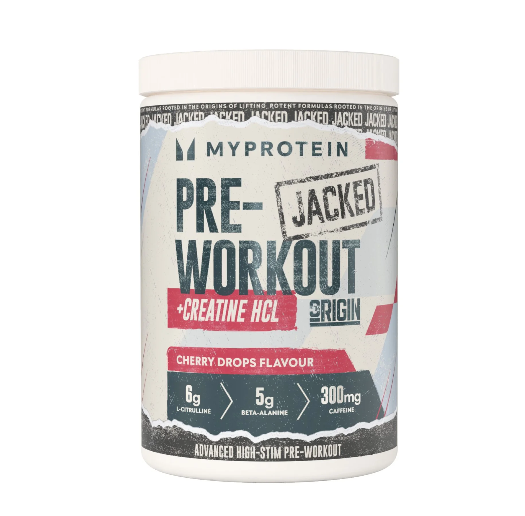 Origin Jacked Pre-Workout - 650G - 25raciones - Cherry Drops Imagen 1