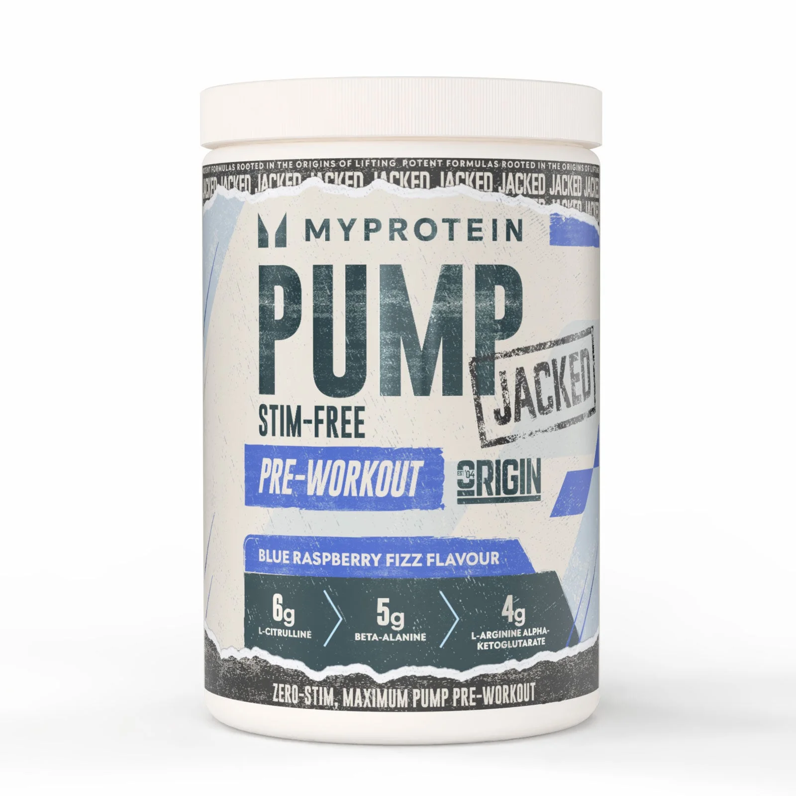Origin Jacked Pump - 625G - 25raciones - Blue Raspberry Fizz Imagen 1