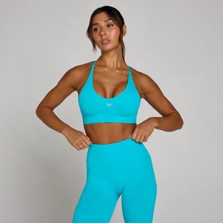 Sujetador deportivo Tempo Ultra sin costuras para mujer de MP - Azul eléctrico