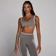 Sujetador deportivo de doble capa con contraste Velocity para mujer de MP - Gris ceniza