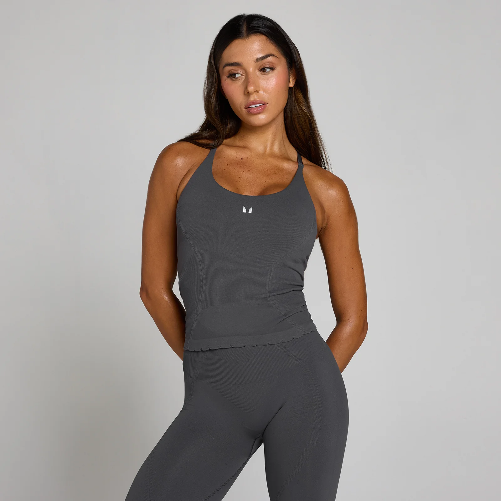 Camiseta de tirantes larga sin costuras Tempo Ultra para mujer de MP - Gris robusto - XS Imagen 1