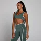 Sujetador deportivo de doble capa con contraste Velocity para mujer de MP - Verde nublado