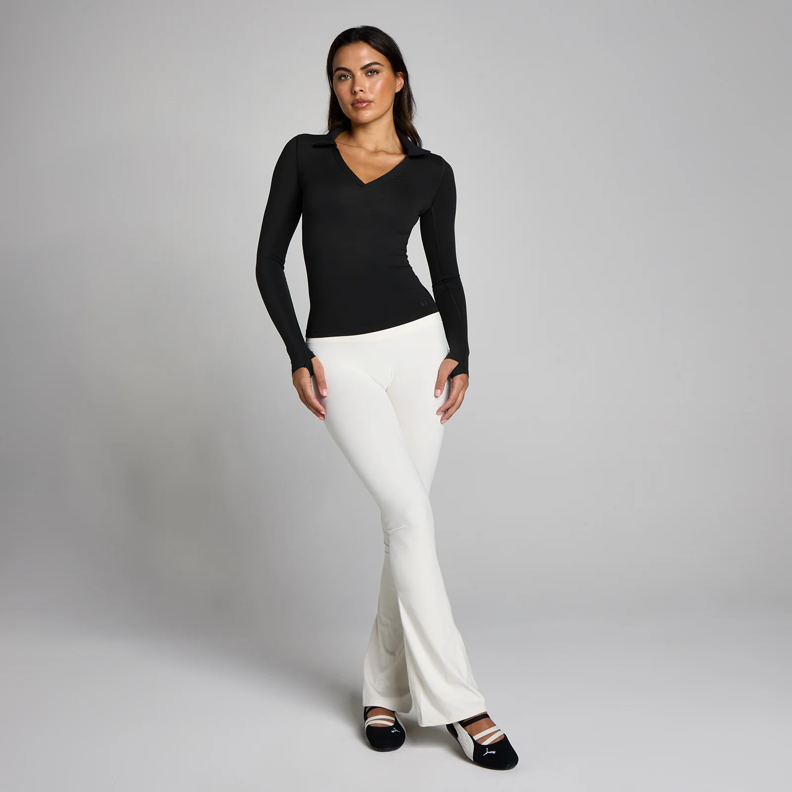 MP Mujer Tempo Long Sleeve Collared Top - Negro - M Imagen 3