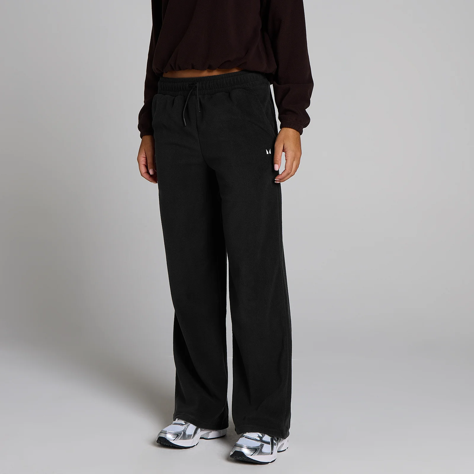 Pantalón de chándal recto de felpa para mujer de MP - Negro - S Imagen 1