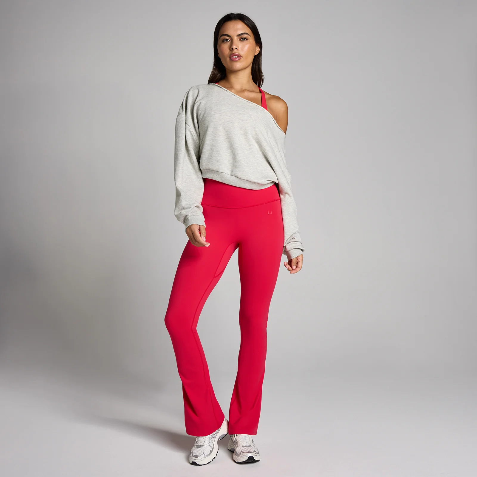 Sudadera off-the-shoulder para mujer de MP - Gris moteado - S Imagen 3