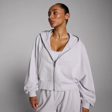 Sudadera con capucha y cremallera Lifestyle para mujer de MP - Polvo de tiza