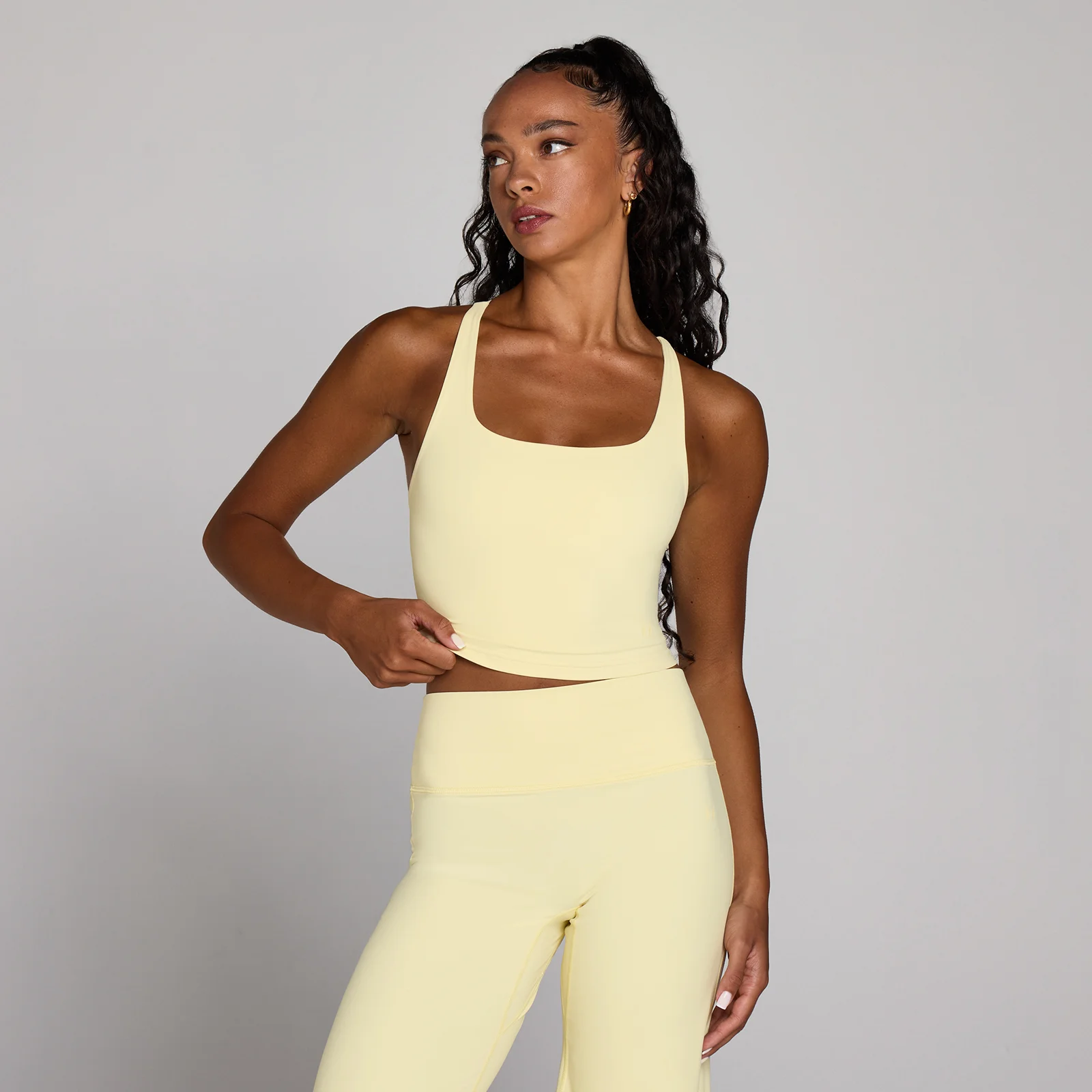 Camiseta de tirantes con espalda cruzada y tiras Tempo para mujer de MP - Crema mantequilla - XL Imagen 1