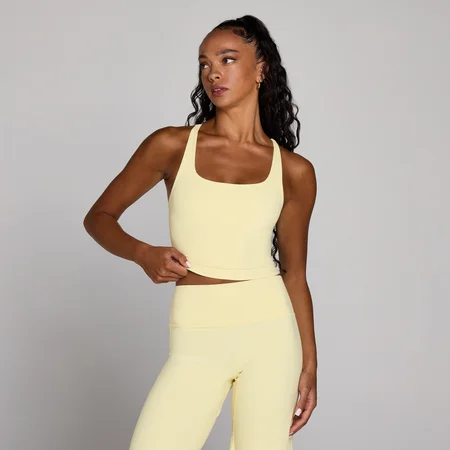Camiseta de tirantes con espalda cruzada y tiras Tempo para mujer de MP - Crema mantequilla