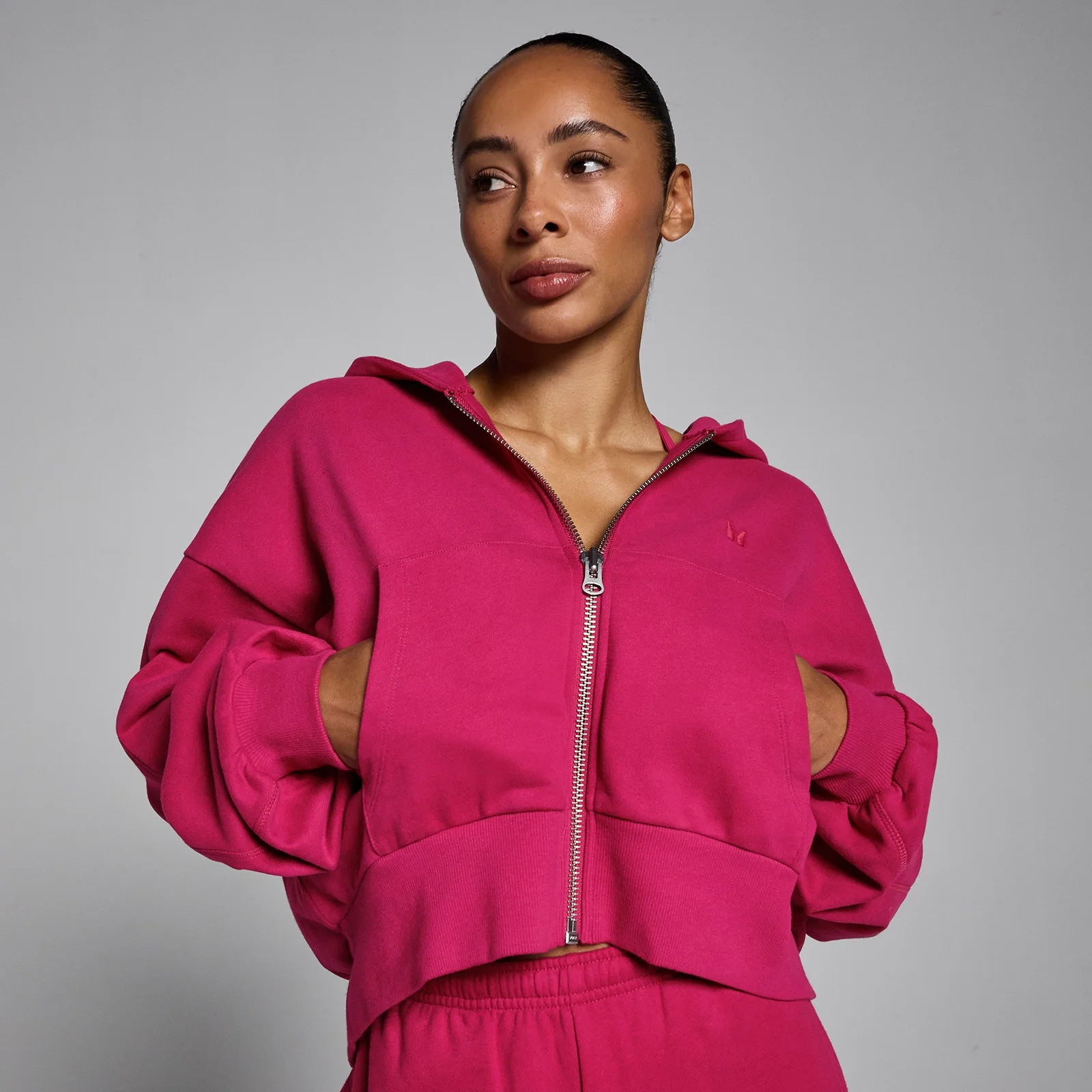 Sudadera con capucha y cremallera Lifestyle para mujer de MP - Baya intensa - M Imagen 1