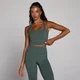 Camiseta de tirantes con espalda cruzada y tiras Tempo para mujer de MP - Verde nube