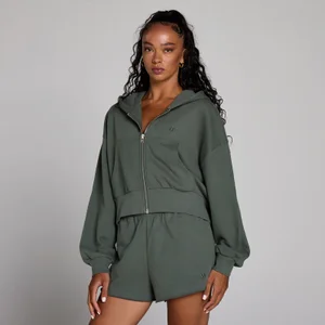 Sudadera con capucha y cremallera Lifestyle para mujer de MP - Verde nublado - Size XS