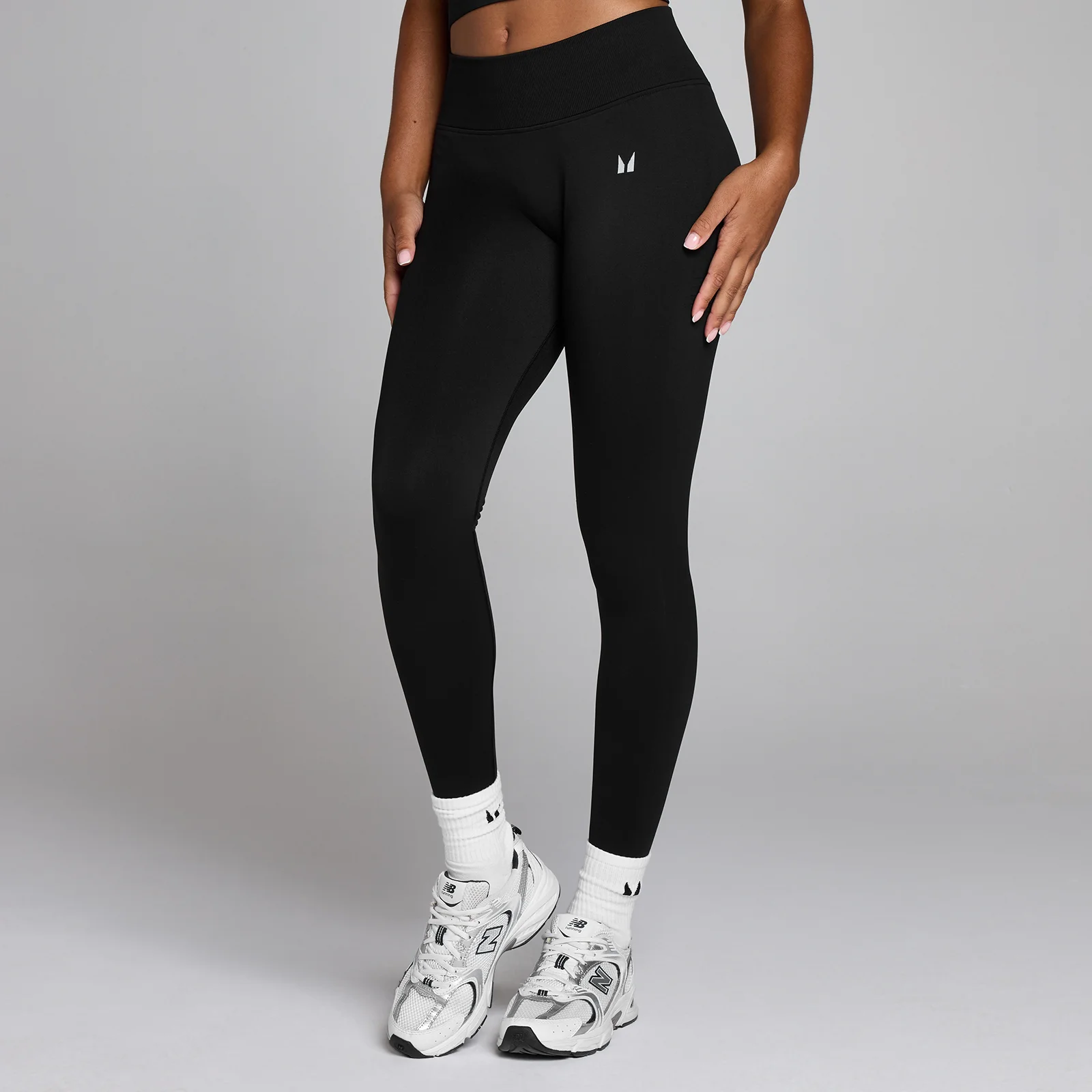 Mallas sin costuras Invisible Scrunch para mujer de MP - Negro lavado - S Imagen 1