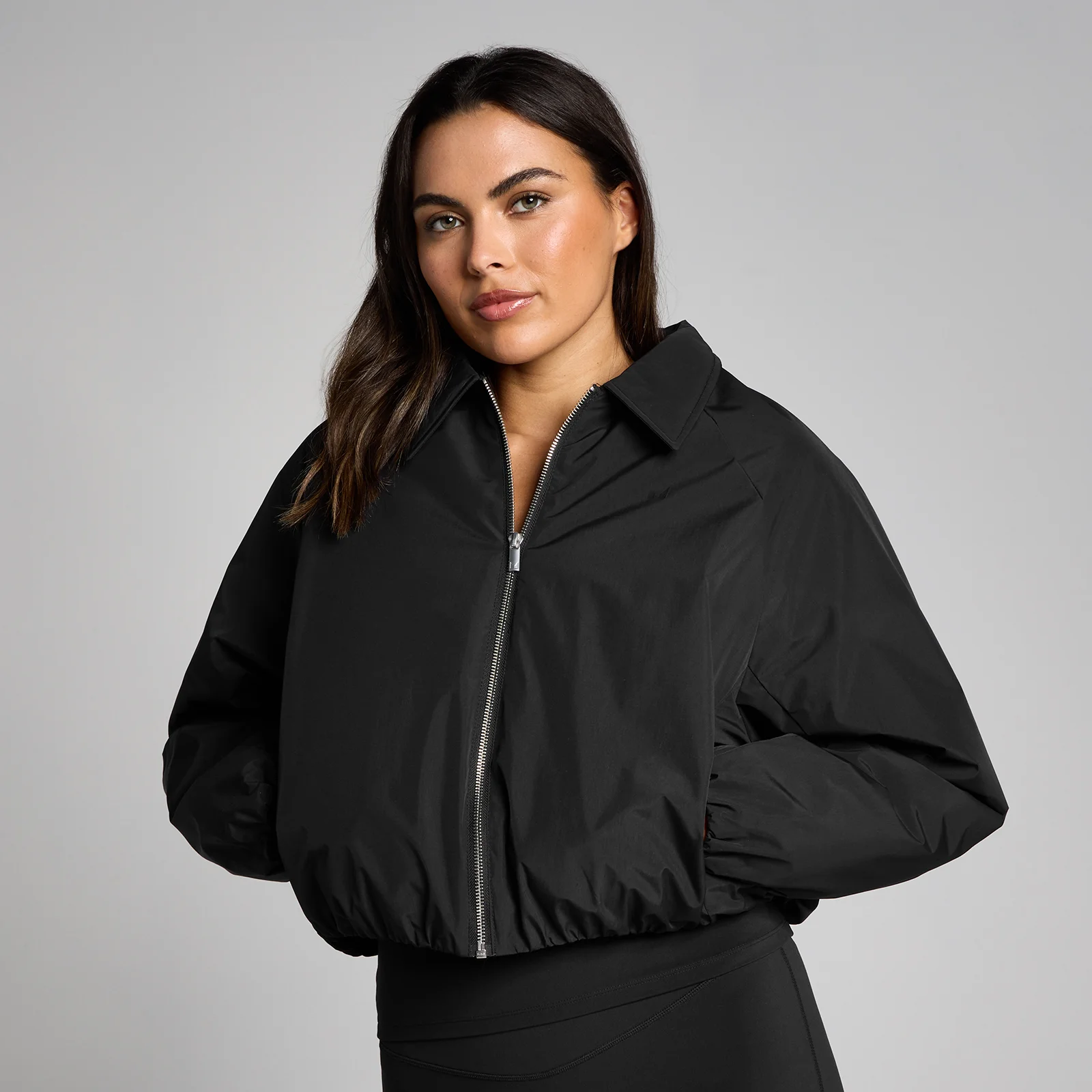 Chaqueta con cremallera y cuello para mujer de MP - Negro - M Imagen 1