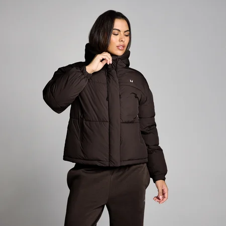 Chaqueta acolchada corta para mujer de MP - Chocolate