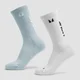 Calcetines para correr MP Move Club (paquete de 2 pares) - Azul bebé/Blanco