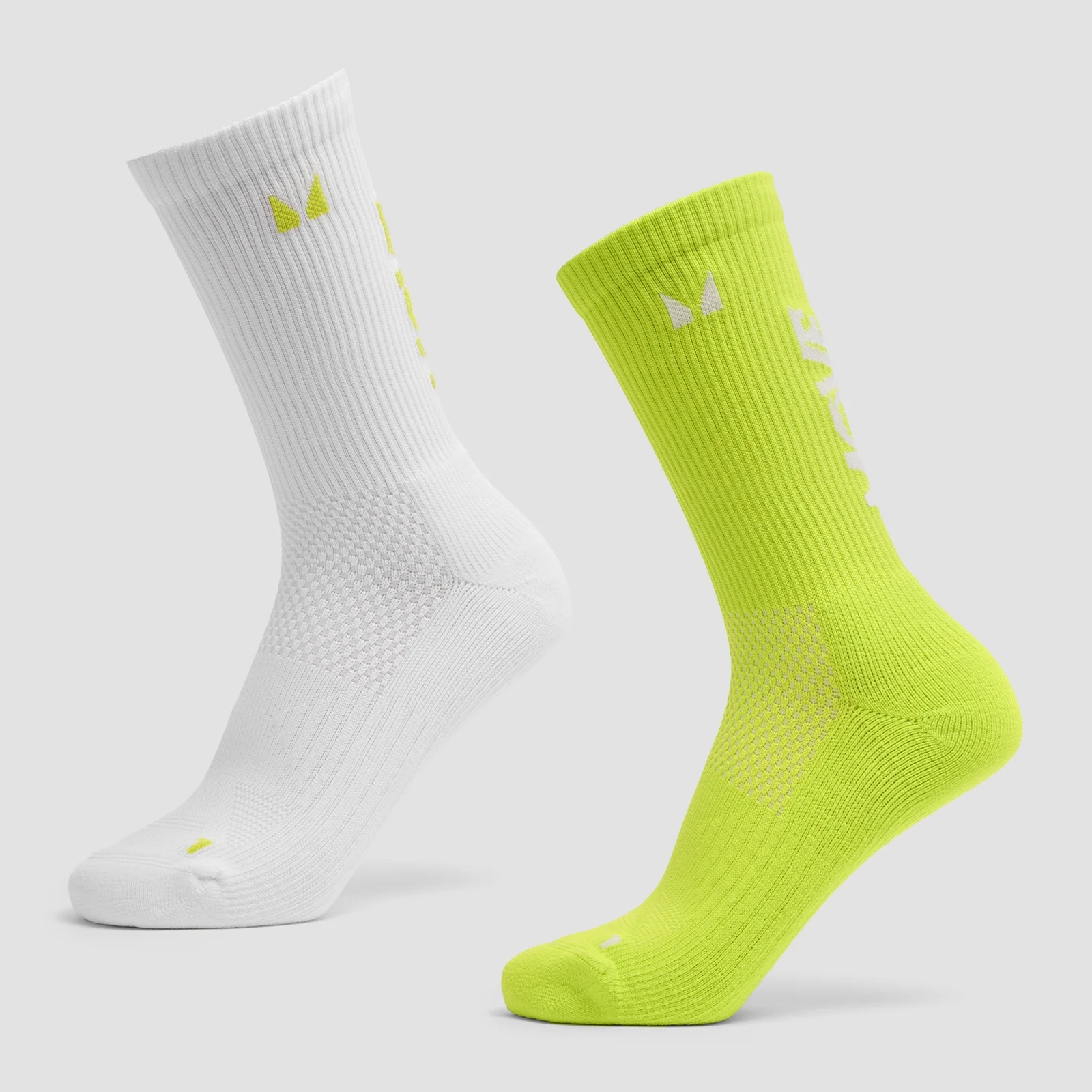 Calcetines para correr MP Move Club (paquete de 2 pares) - Verde brillante/Blanco - UK 6-8 Imagen 1
